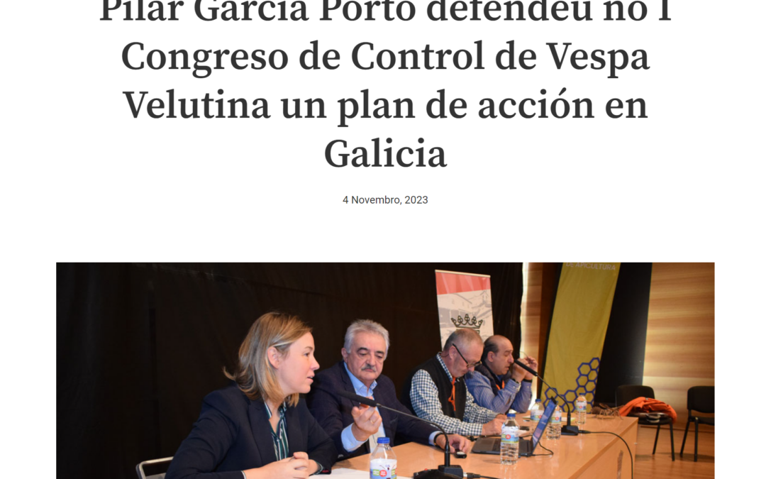 Pilar García Porto defendeu no I Congreso de Control de Vespa Velutina un plan de acción en Galicia. Nova de Galicia Xa